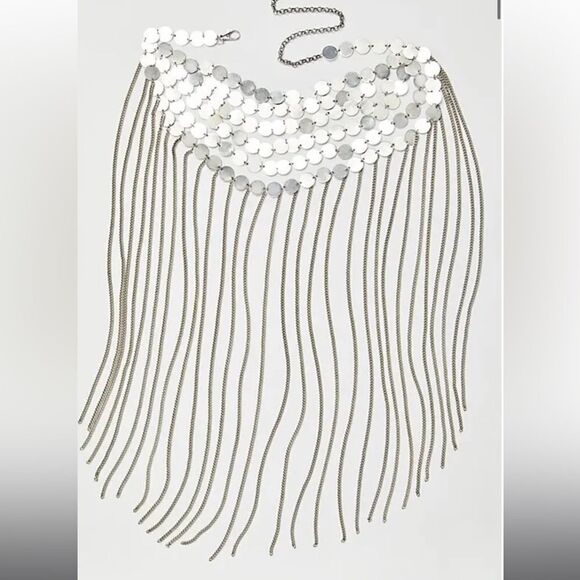 Free People Disco Inferno Skirt Belt Heavy Metal